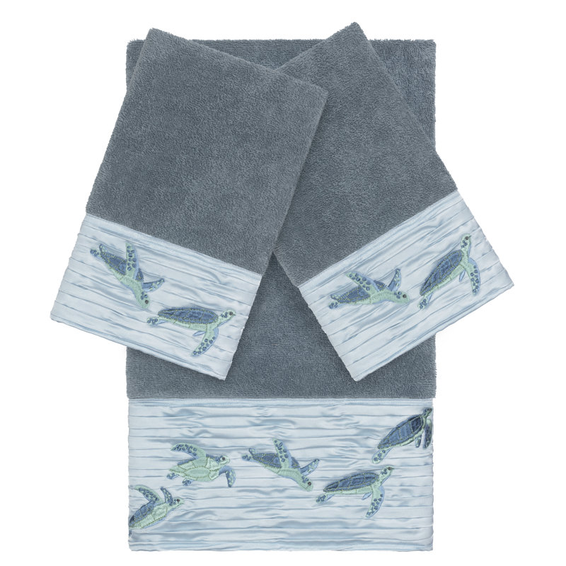 Ensemble de serviettes 3 pièces Mia, Bleu sarcelle
