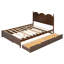 Grand lit plateforme avec 2 grands tiroirs et 1 lit gigogne simple-1092855311