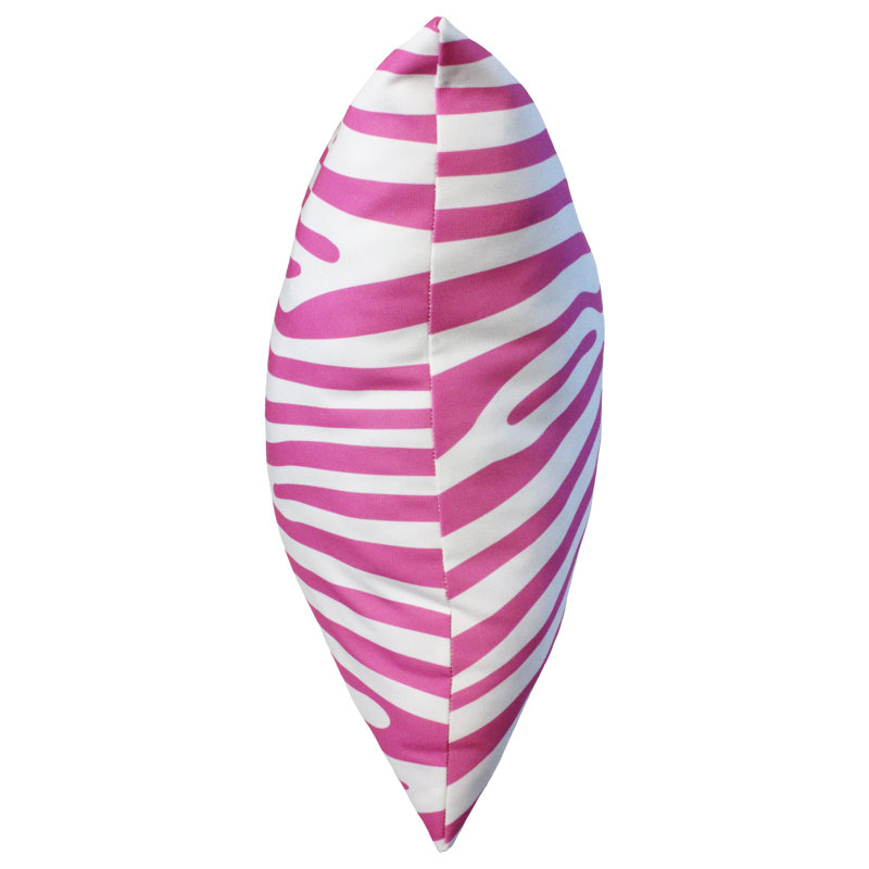 Animal Print Reversible Throw Pillow, Pink/White