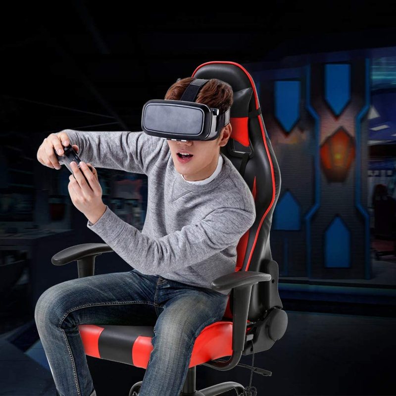 Fauteuil de jeu ergonomique, Rouge