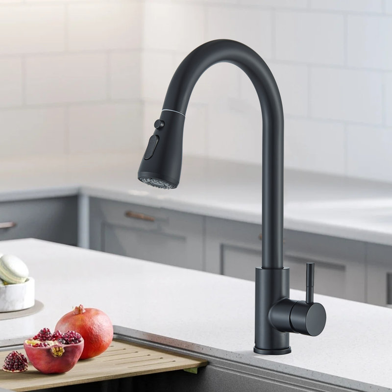 Robinet de cuisine AlenArtWater, Noir mat