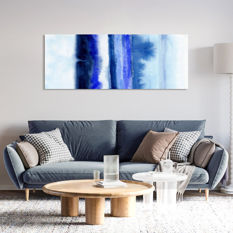 Shore Break Abstract A and B - Sans cadre, ensemble de reproductions d'art sur verre