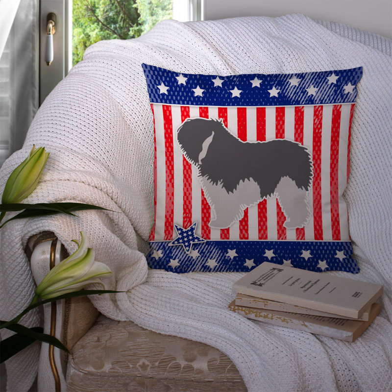 Coussin intérieur/extérieur pour chien Patriotic, H 14 po x l 14 po x P 3 po