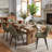 Chardee Upholstered Dining Chairs Faux Leather Waterproof Side Chair with Metal Frame-1629585638