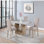 5PC DINING TABLE SET NATURAL