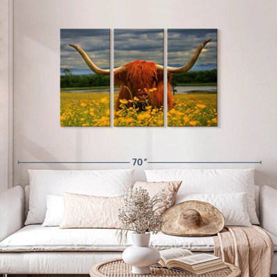 Floral Highland Cow
