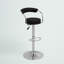 Tabouret de bar contemporain en vinyle réglable en hauteur avec accoudoirs et base en chrome-111236764-19920411-111236762