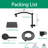 8'' High Pressure Rain Shower Head, 16'' Adjustable Arc-Shaped Extension Arm, 10 Sprays, 71'' Hose-120001365