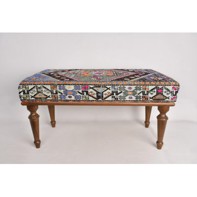 Bohemian Bench, Desk Bench,Ottoman Bench, Upholstered Bench, Turkish Rug Bench, Kilim Bench, Home Decor Bench, Handmade Bench