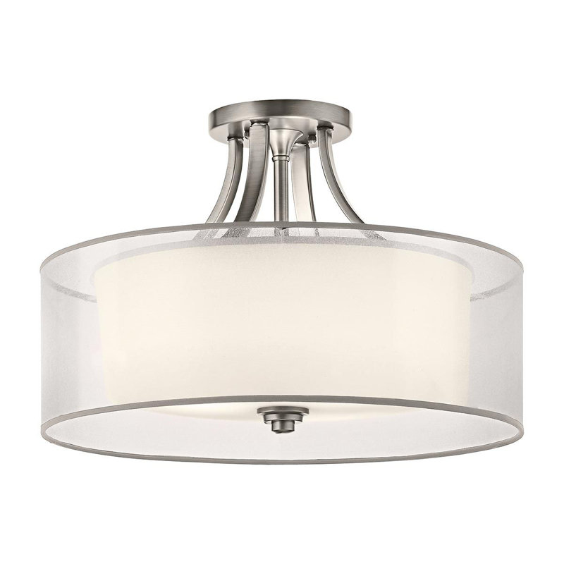 Eisen 3-Light 38.1cm Semi Flush Mount