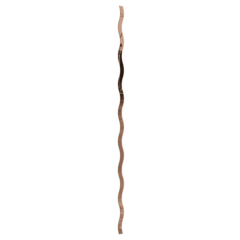 Ensemble de panneau mural décoratif à lattes en acrylique réglable Brazos (paquet de 22), H 94 po x l 3,25 po, Bronze