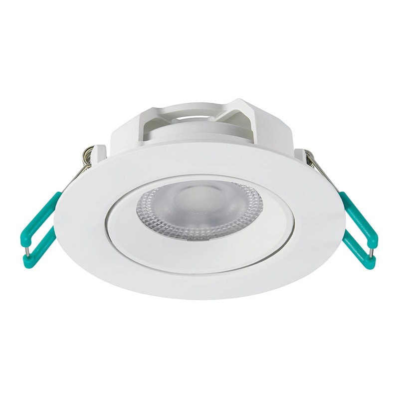 Sylvania SylSpot Neos LED Recessed Spotlight 4.8W 400 Lumens IP44/20 White - Pack of 10, 3000 Kelvins