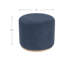 Repose-pieds Cloud avec base en bois - Boucle crème avec fils gris-1411552191