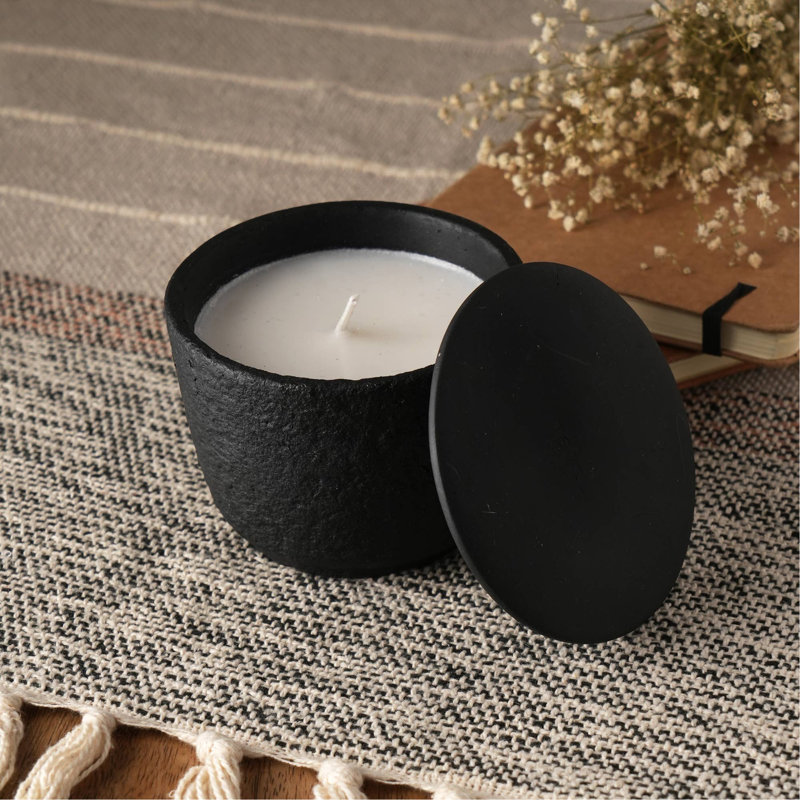 Bougie en pot avec couvercle en bois Ecomix - lavande vanille, 7 oz
