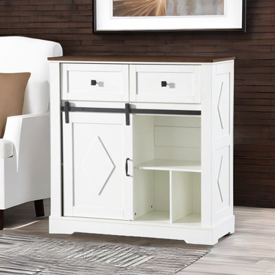 39" Sliding Barn Door Storage Cabinet