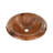 Tempered Copper Metal Oval Drop-in Bathroom Sink