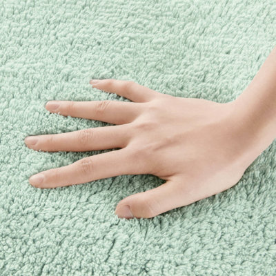 1 Pcs 20X30" 3000 Gsm 100% Cotton Medium Pile 0.5" Reversible Heavyweight Bath Rug Non - Slip