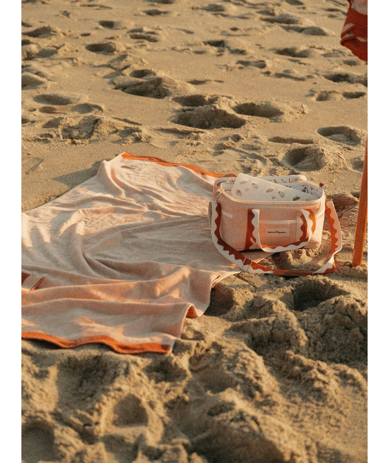 Cotton Terrycloth Beach Towel, Rivie Pink