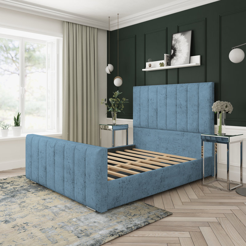 Upholstered Bed, Double (4'6), Ocean
