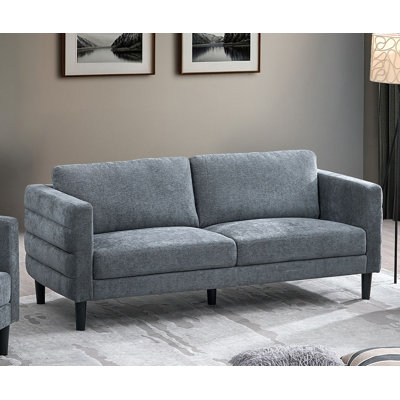  Canapé en tissu gris anthracite Brayden