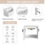 Meuble-lavabo simple 23,84 po avec plateau en céramique Lovice-97732761