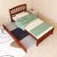 Cadre de lit plateforme 80 po x 42 po avec lit gigogne en bois-1111130891