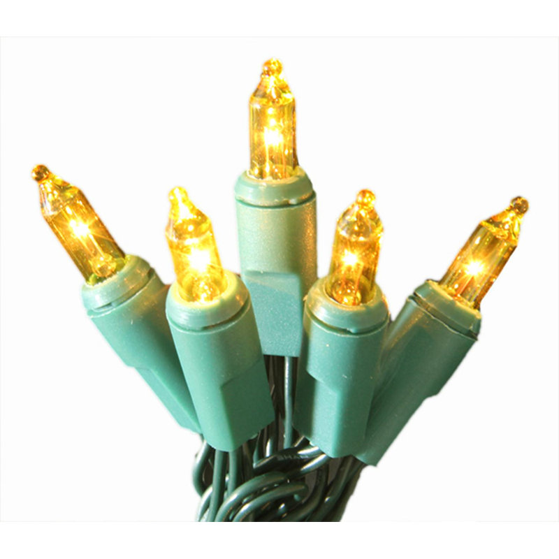 Guirlande de 20 lumières à piles, Vert / doré