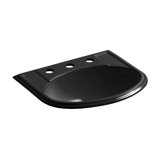 Devonshire Ceramic U-Shaped Drop-In Bathroom Sink with Overflow