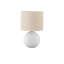 Lighting, H 16 po, lampe de table, abat-jour crème, céramique crème, contemporain