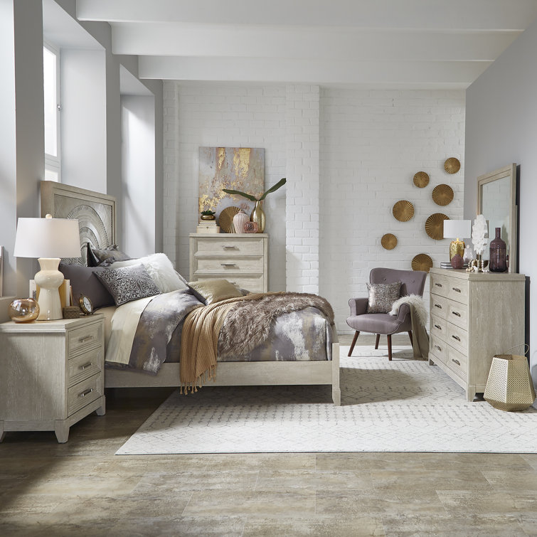 Belmar Panel Bed, Dresser & Mirror, Chest, Night Stand Set