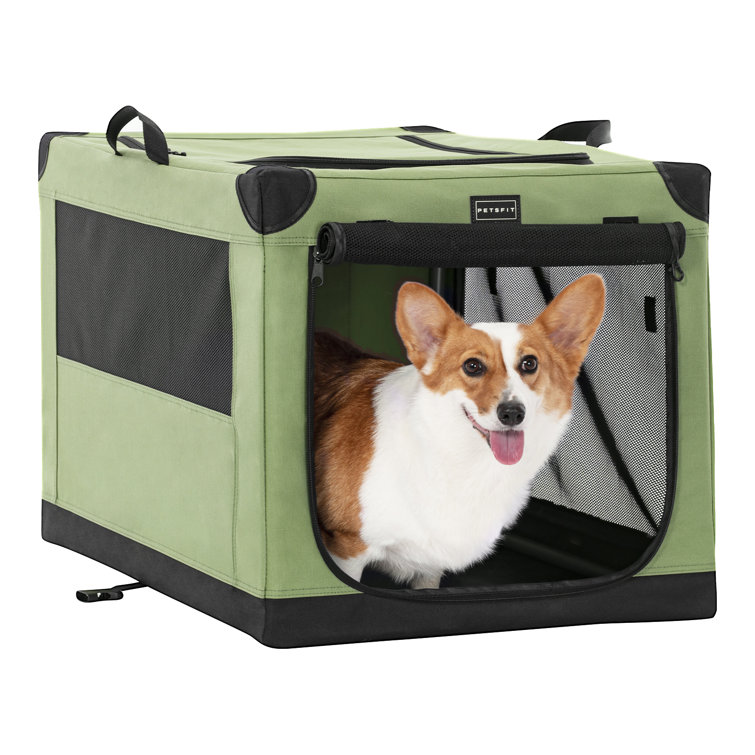 Veehoo Folding Soft 3-Door Pet Kennel Dog Crate, Pet Condos