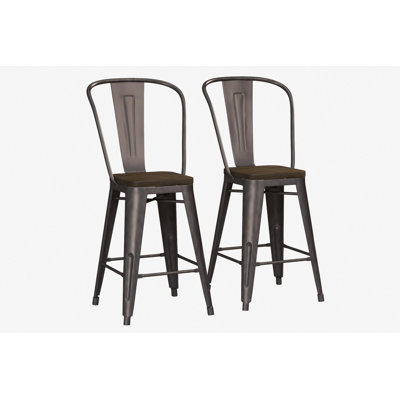 North Andover Counter Stool with Metal Frame