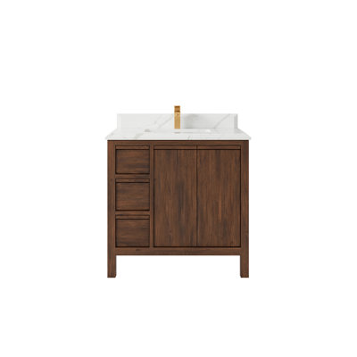 36'' Single Bathroom Vanity with Quartz Top