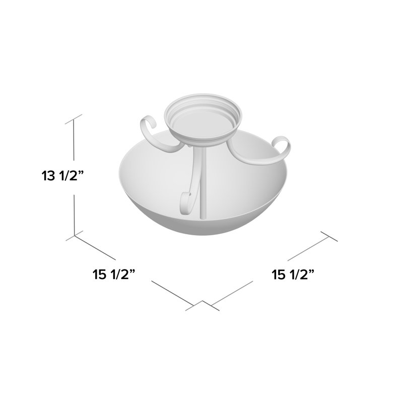 Lannie Glass Semi Flush Mount, Oil Rubbed Bronze