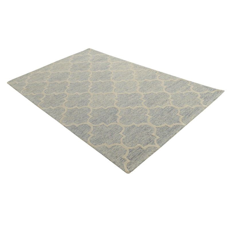 Tapis bleu clair Otto