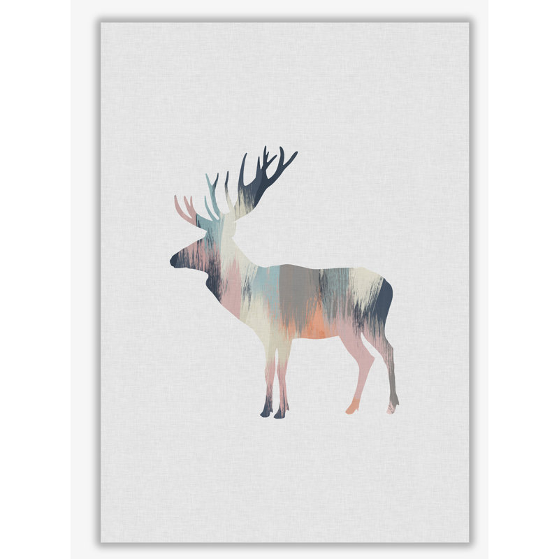 Pastel Moose - Print, No Frame, 42 cm H x 30 cm W x 1 cm D