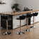Ginko Swivel Upholstered Adjustable Height Counter Stool with Metal Frame