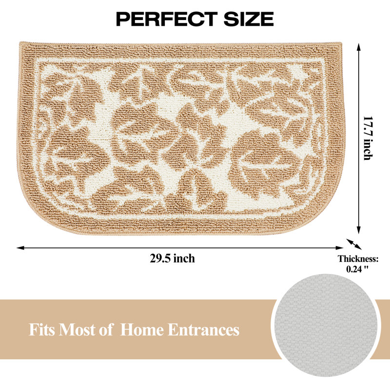 Tapis d'entrée antidérapant Leana 30 po x 18 po
