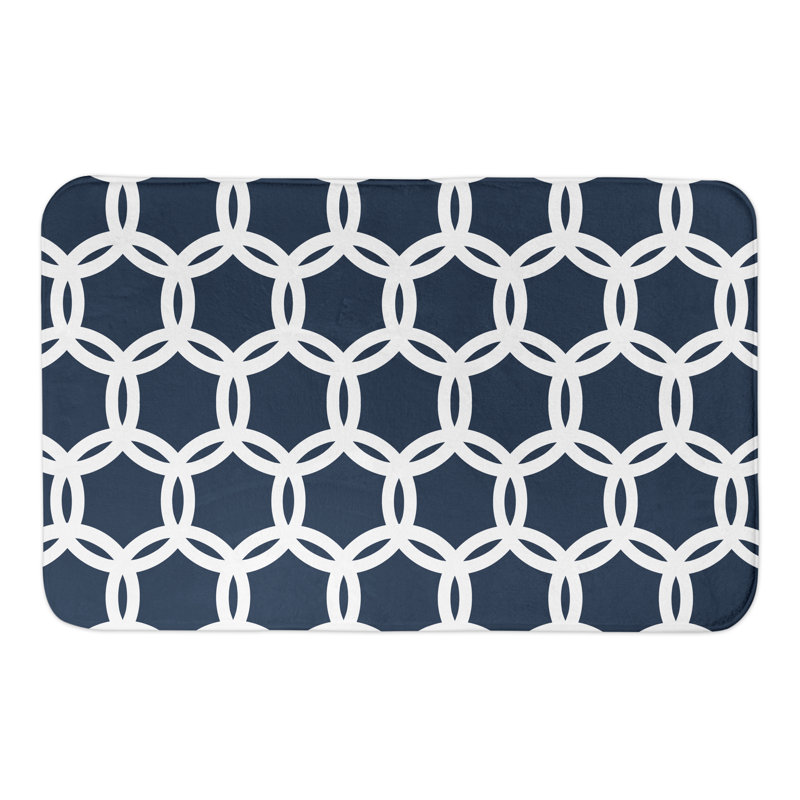 Tapis pour salle de bain Kennison, Bleu marine
