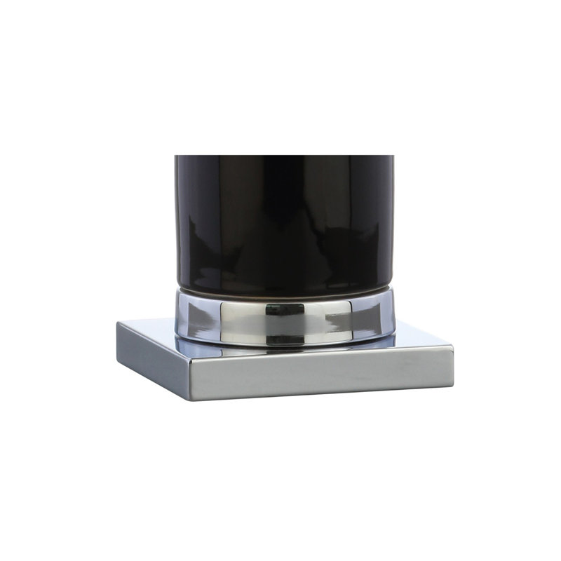 Huckstep Table Lamp, Black/Chrome