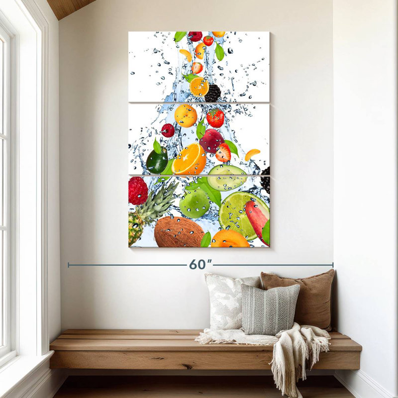 Yarlin Fruit Water Splash, 50" H x 32" W