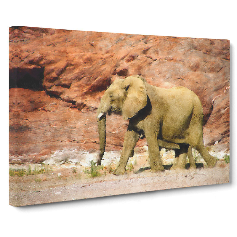 Elephant Vol.6 Painting - Wrapped Canvas Painting, 35cm H x 50cm W x 3cm D