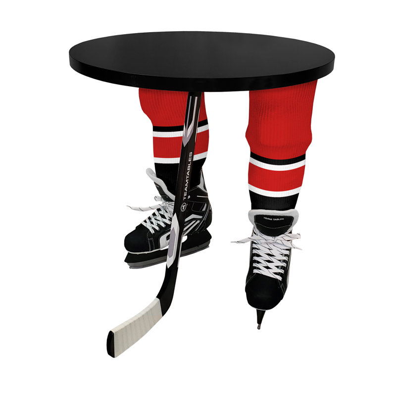 Table de bout à 3 pieds, Blanc, Canneberge / acajou, Hurricanes de la Caroline