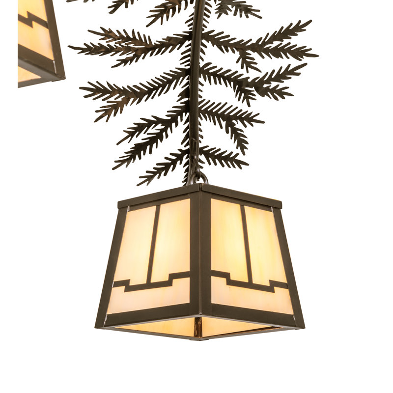 36" Wide Pine Branch Valley View 5 Light Chandelier