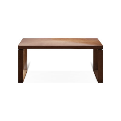 Bureau rectangulaire en bois massif noyer clair