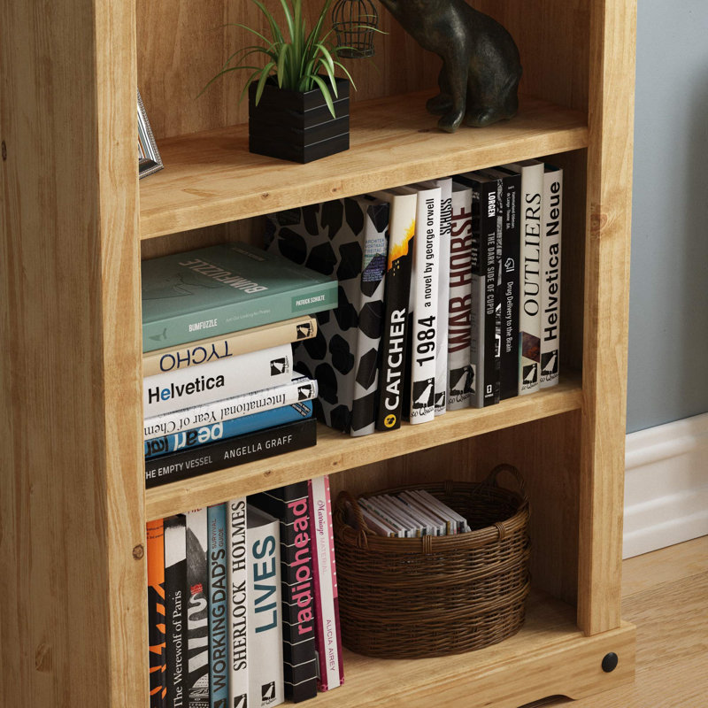 107cm H x 75cm W Solid Wood Book Cabinet Bookcase