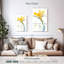 Fleurs jaunes Harnek dans un vase transparent-108551779