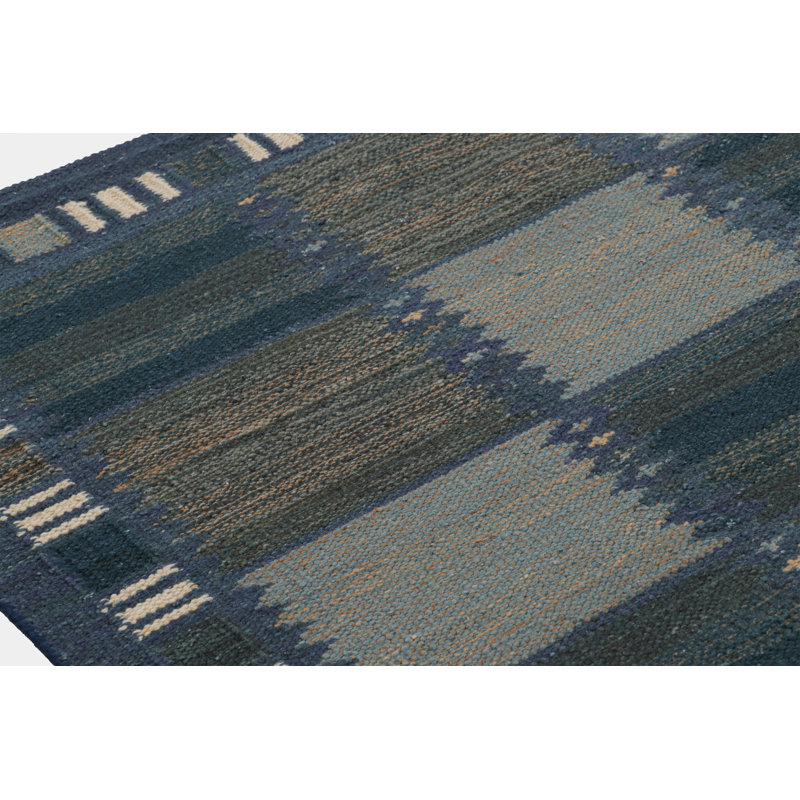 Scandinavian Wool Geometric Area Rug, Rectangle 5' x 8'