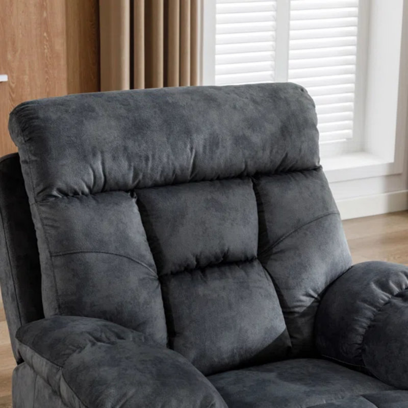 Khristi 42.7" Wide Oversize Microfiber Lift Assist Reclining Chair with Massage Heating & Dual Hidden Cupholder & USB & Side Pocket Set of 5