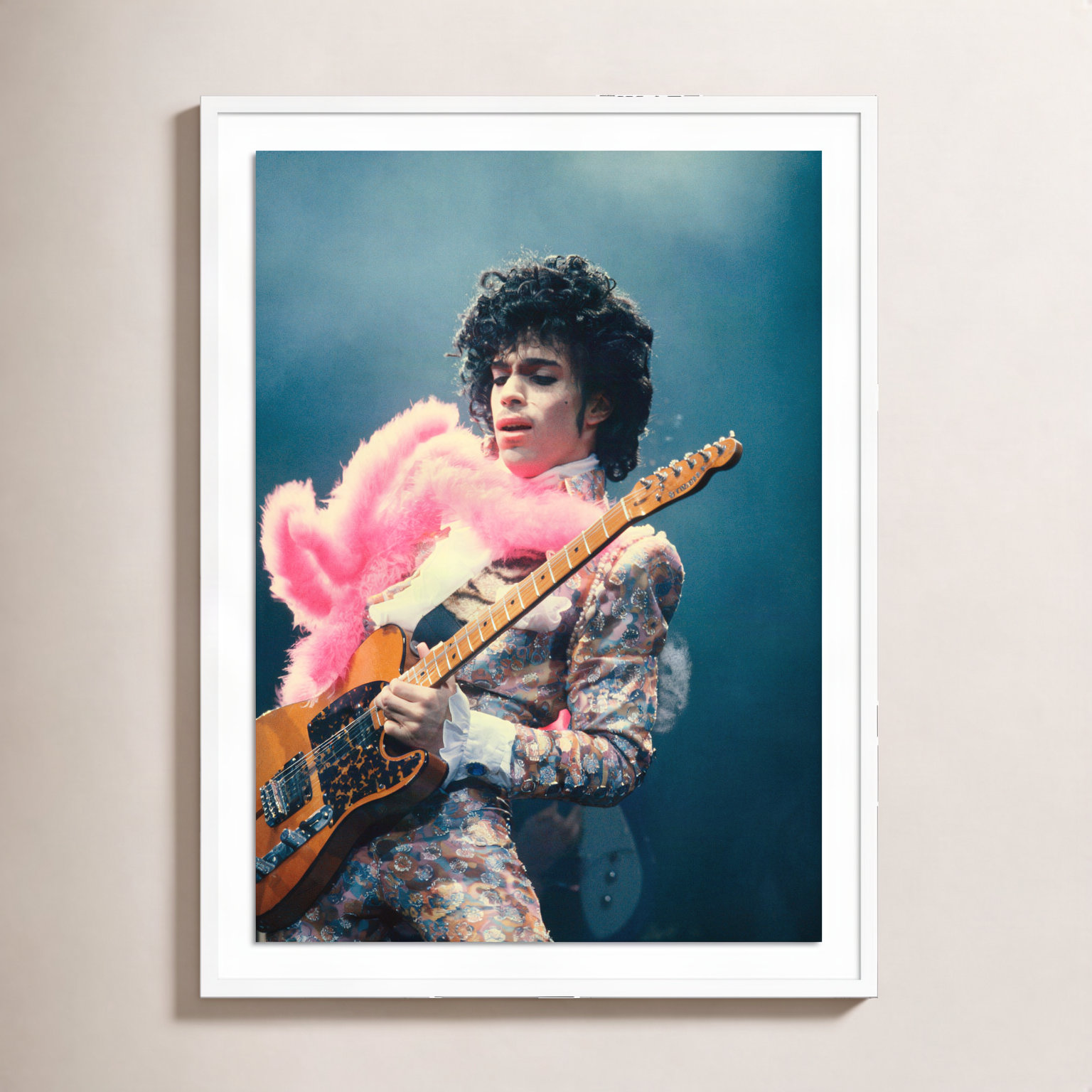 Aeson "Prince Live at the Forum" Print, 48" H x 36" W, White/Neutral Framed